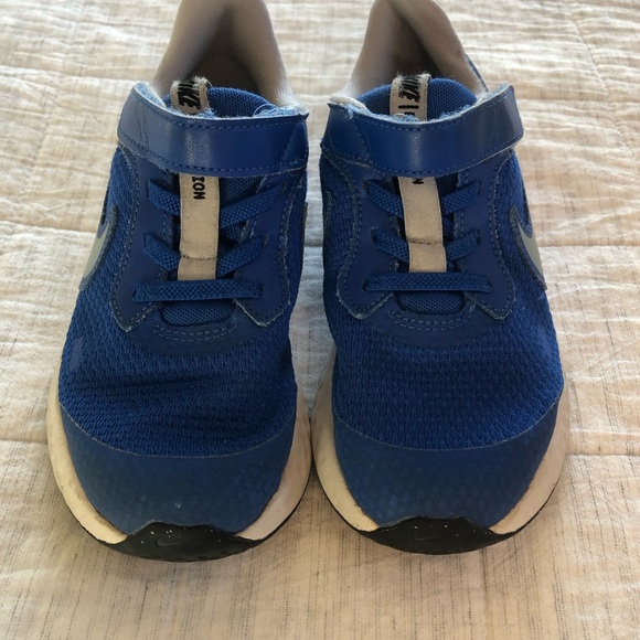 Blue and Grey Nike Revolution Size 13 Little Kids Running Shoes - Picture 3 of 5